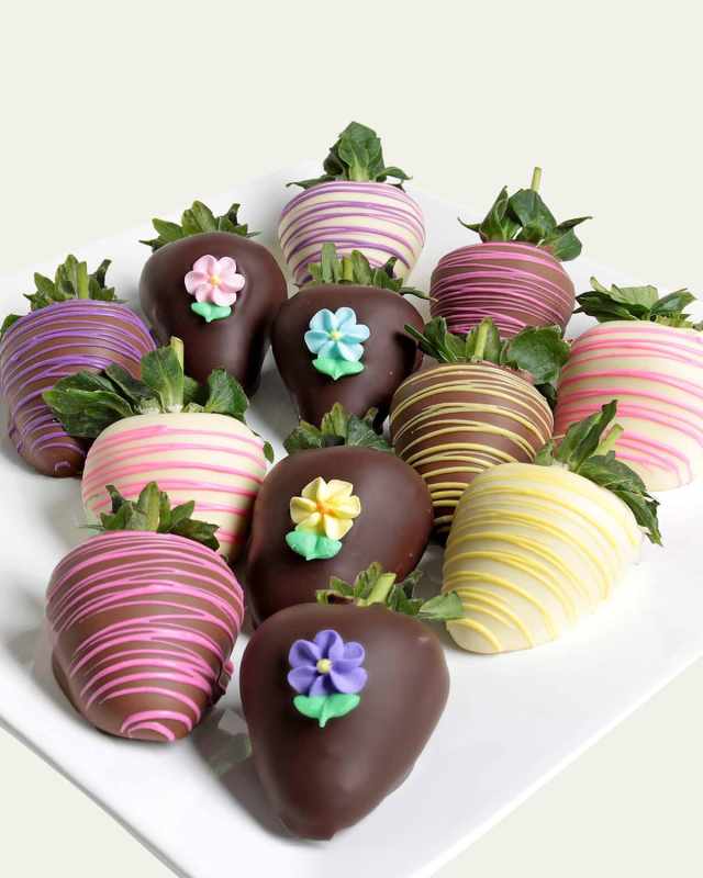 Spring Belgian Chocolate Covered Strawberries